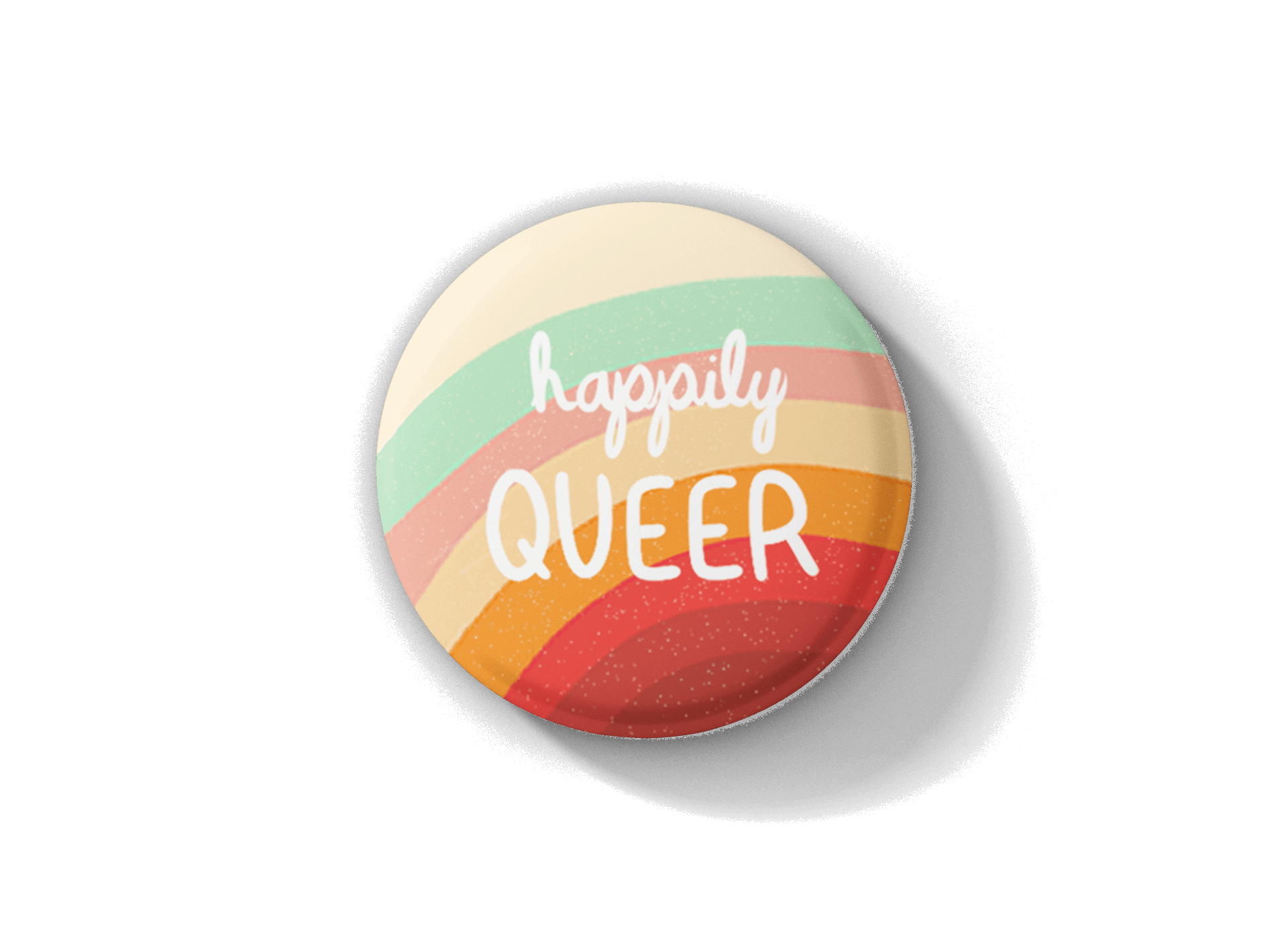 Luck and Lavender Studio - Happily Queer Button