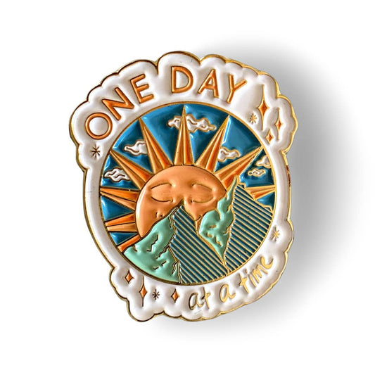 Luck and Lavender Studio - One Day at a Time Enamel Pin