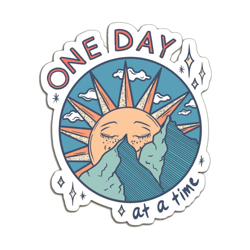 Luck and Lavender Studio - One Day at a Time Sticker