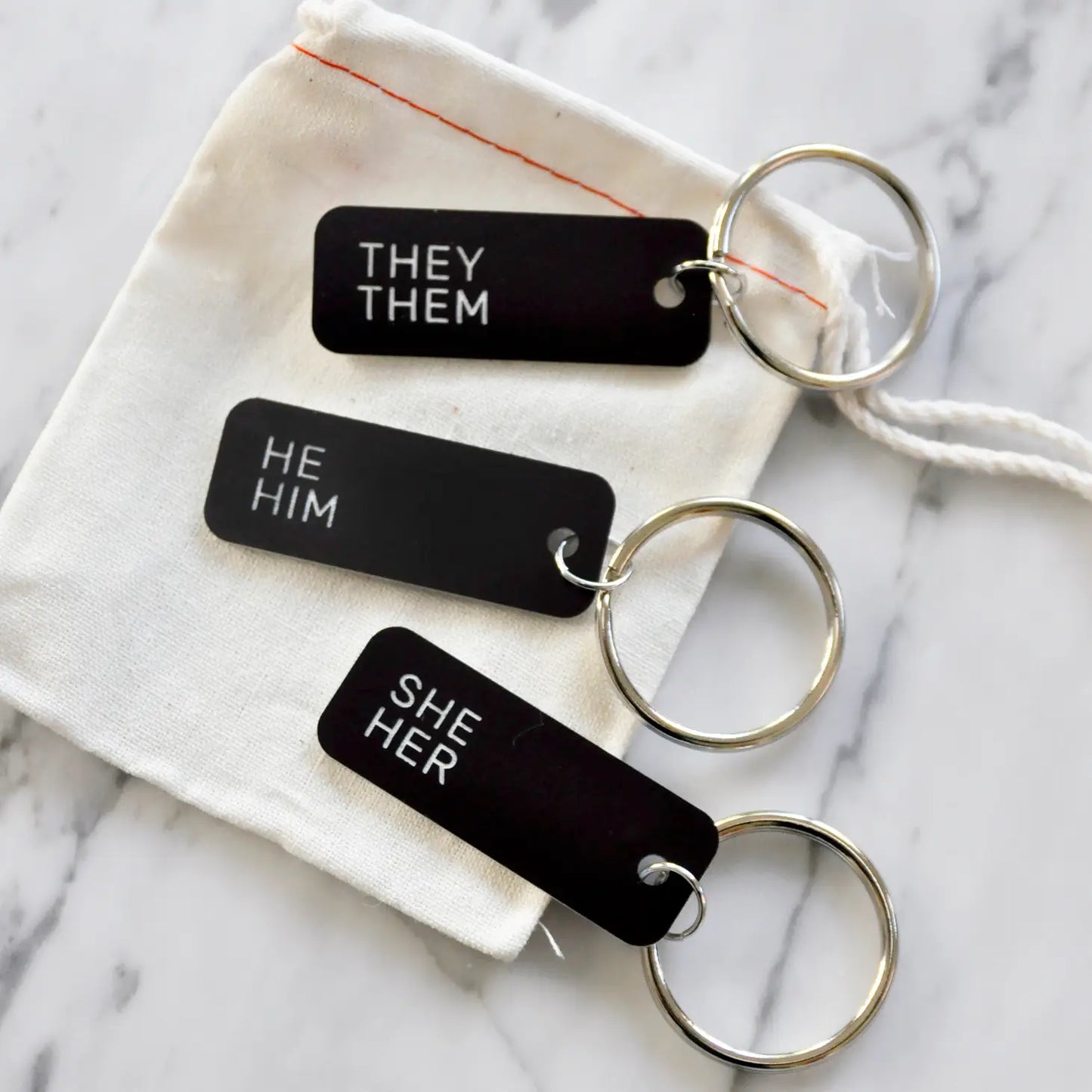 Swell Made Co. - They/Them Black Keytag